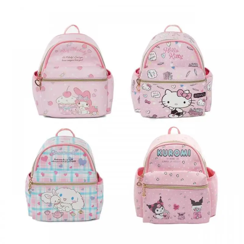 

Sanrios Hellokittys My Melody kuromi Cinnamoroll Kawaii Anime Peripheral Large Capacity School Bag Cute Cartoon Backpack