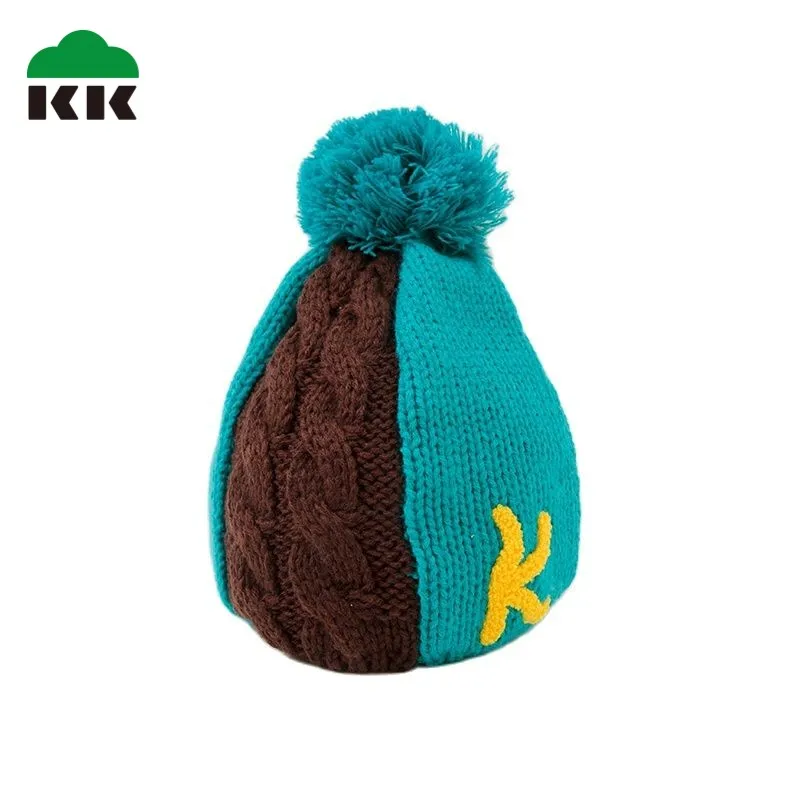 

Kocotree Children's Hat Autumn/Winter Large Wool Ball Hat With Thick Ear-protection Knitted Woolen Woolen Hat