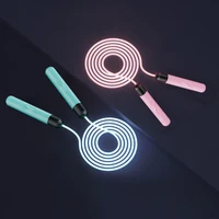 fitness adjustable night glowing skip rope exercise led jump ropes light up outdoor supplies portable training sports equipment