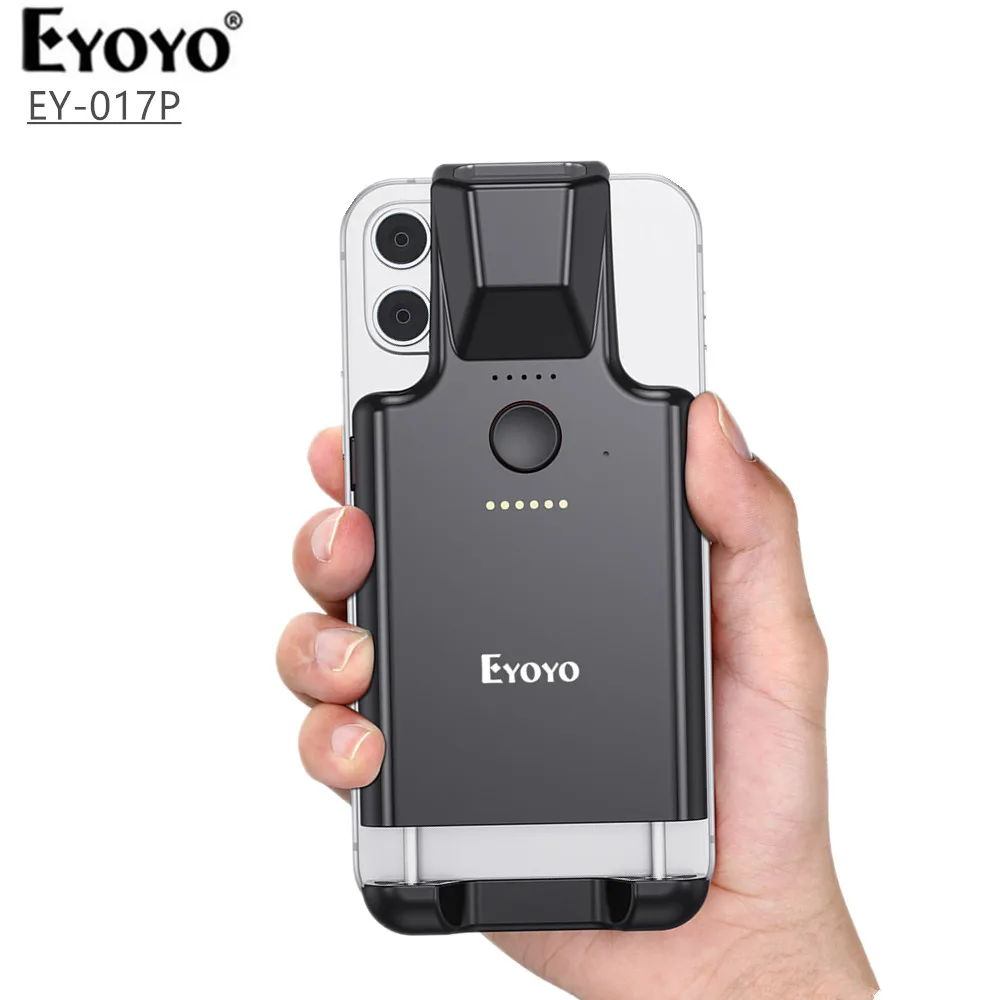 

Беспроводной сканер штрих-кода Eyoyo, Bluetooth сканер QR-кода с задней застежкой, 2D считыватель штрих-кода, совместим с Android, iOS, iPad