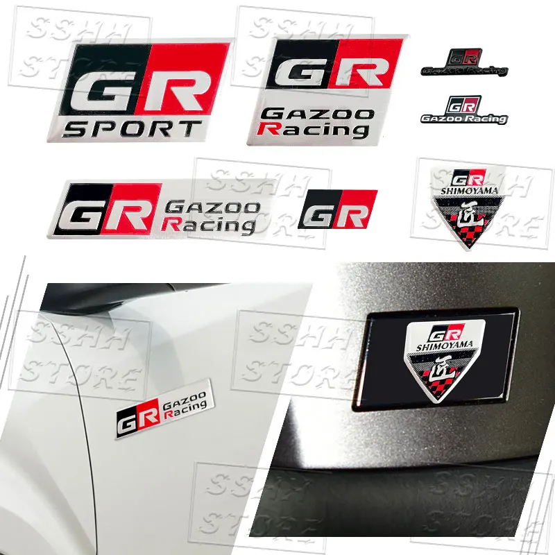 Фото Металлический значок-логотип GR Sport для Toyota Corolla, C-HR, Camry, Prado, Prius, Highlander, FJ Cruiser, Yaris, RAV4, наклейки на руль, стайлинг №1