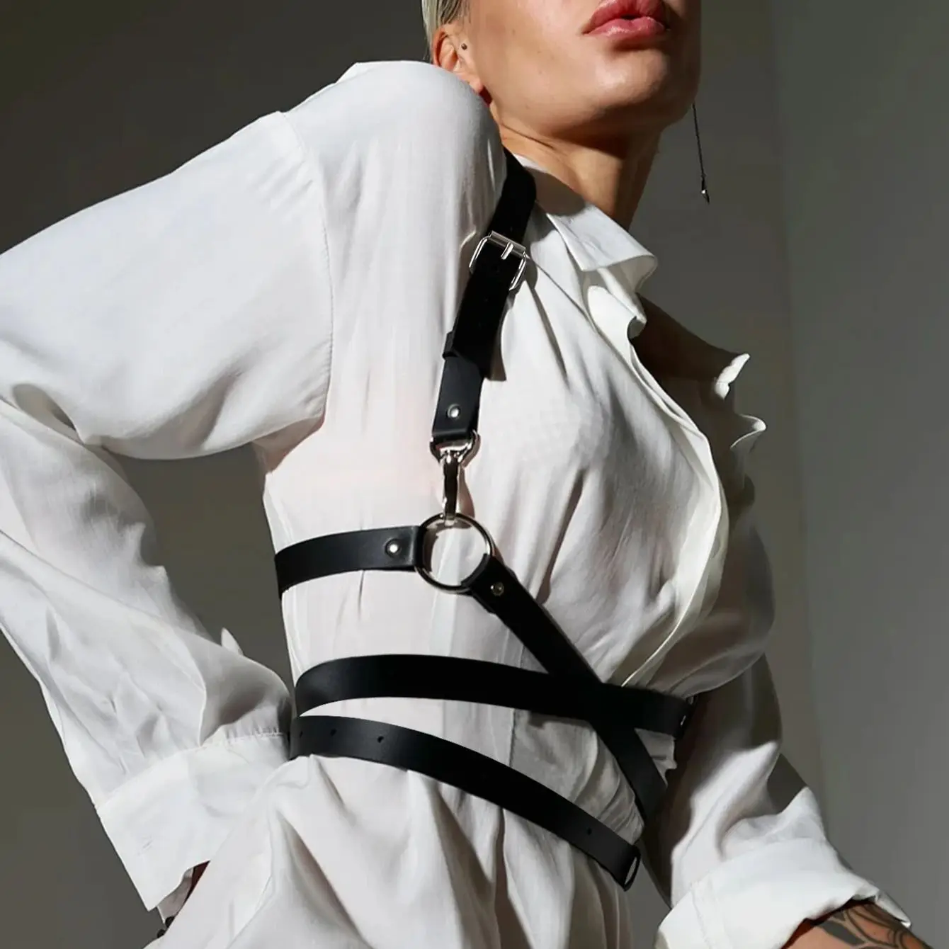 Модный женский кожаный ремень в стиле панк сексуальное нижнее белье корсет чулки