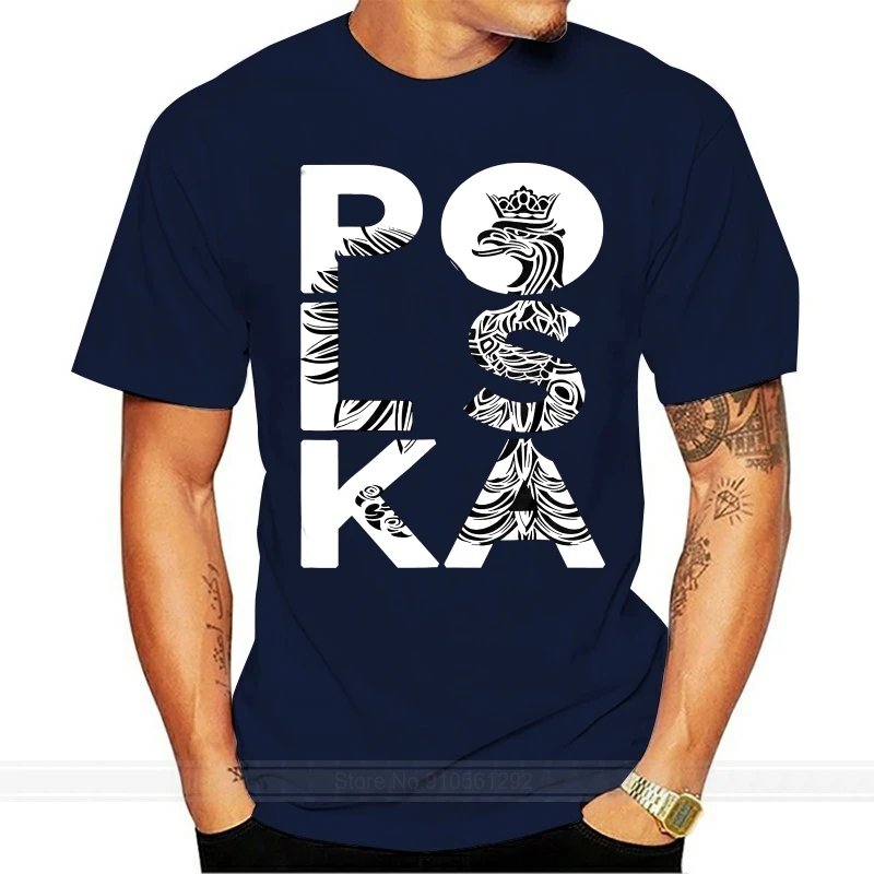

Men T Shirt Polska Poland Original Crowned Eagle cotton tshirt men summer fashion t-shirt euro size