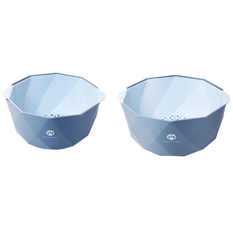 

Vegetables Washing Basket Double-Layer Kitchen Drain Basket Household Fruit Basin Storage Tool Creative