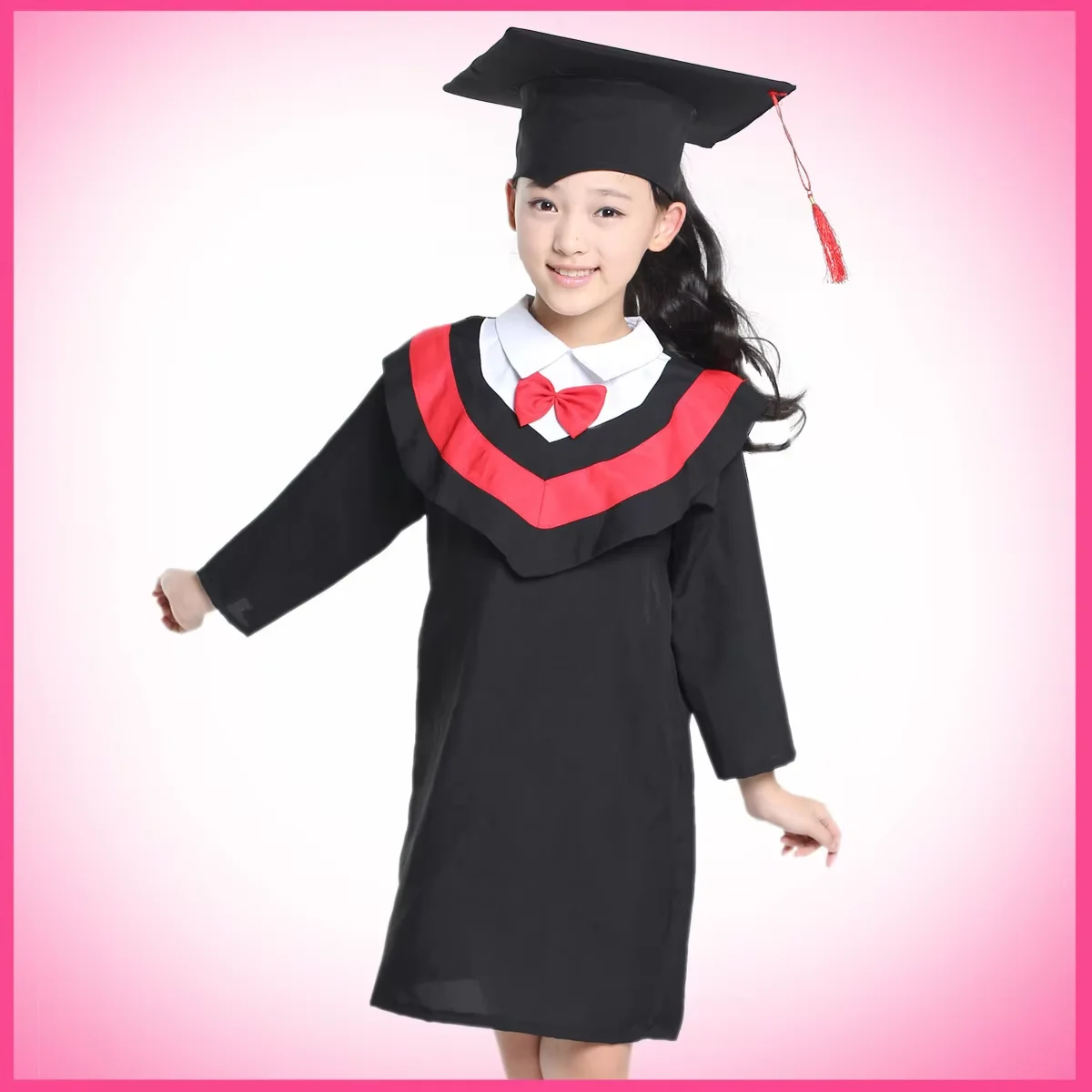 Фото Kid Graduation Gown Bachelor Costume Primary Children's Day Performance  Dr. Clothing Graduated Bachelor Suits Dr. Cap Photogra №5