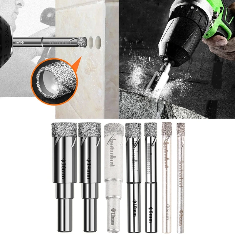 

Diamond Drill Bits Hollow Core Drilling Tools Set Drilling Machines Making Holes on Ceramic Glass Porcelain Tile Diamon M4YD