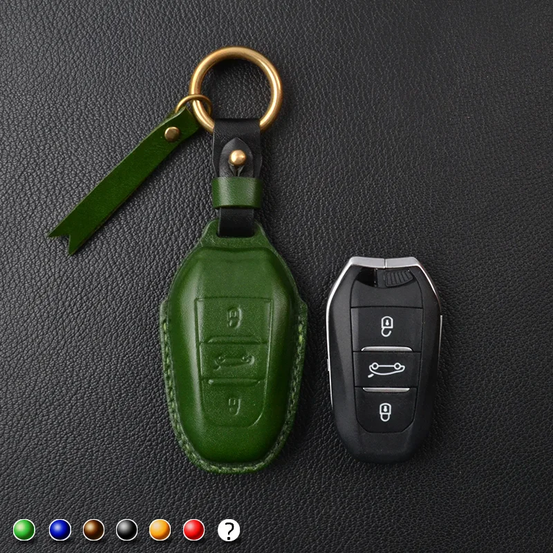 

For Peugeot Leather Key Case keychain New 4008/408/5008 Citroen DS4S-5-6-7