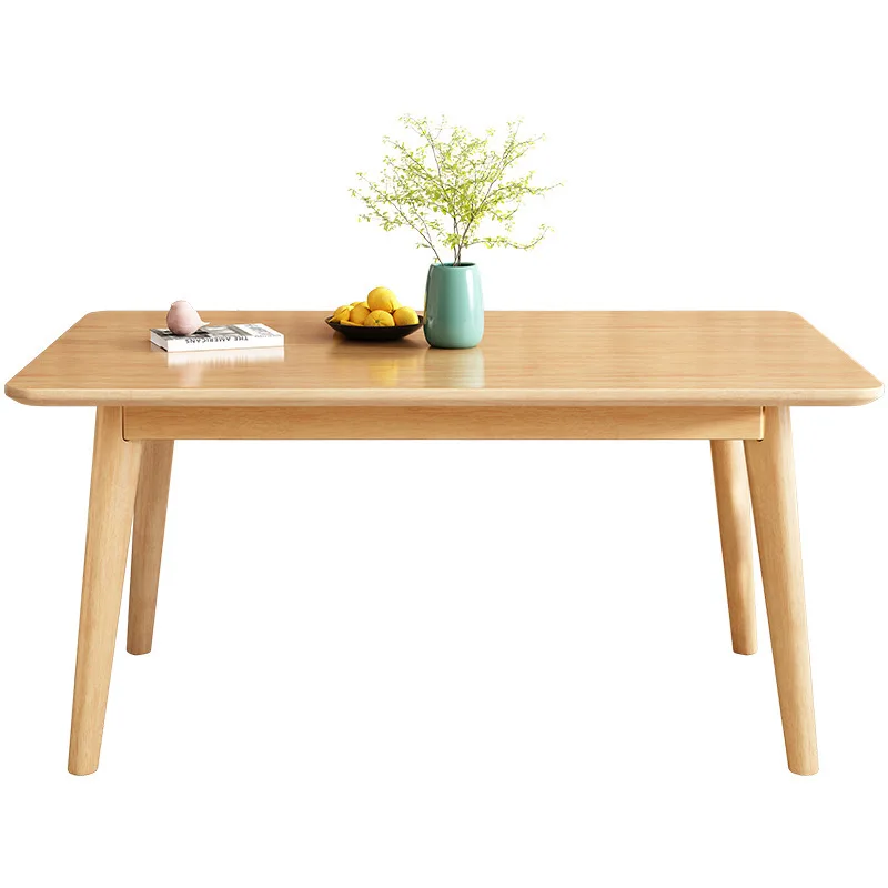

All-solid Wood Dining Table and Chair Combination Nordic All-solid Wood Dining Table Restaurant Tectangular Dining Table