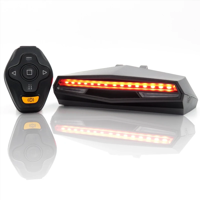 

Smart Bike Rear Light Wireless Remote Control Turn Signals Light Laser Night Riding Safety Warning Lights Bicycle Accessories
