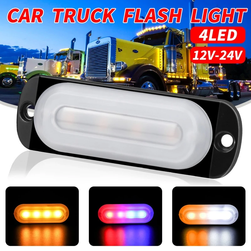 

12V 24V LED Side Marker Lights Warning Tail Light Auto Car External Lights Trailer Lorry Indicator Lamp