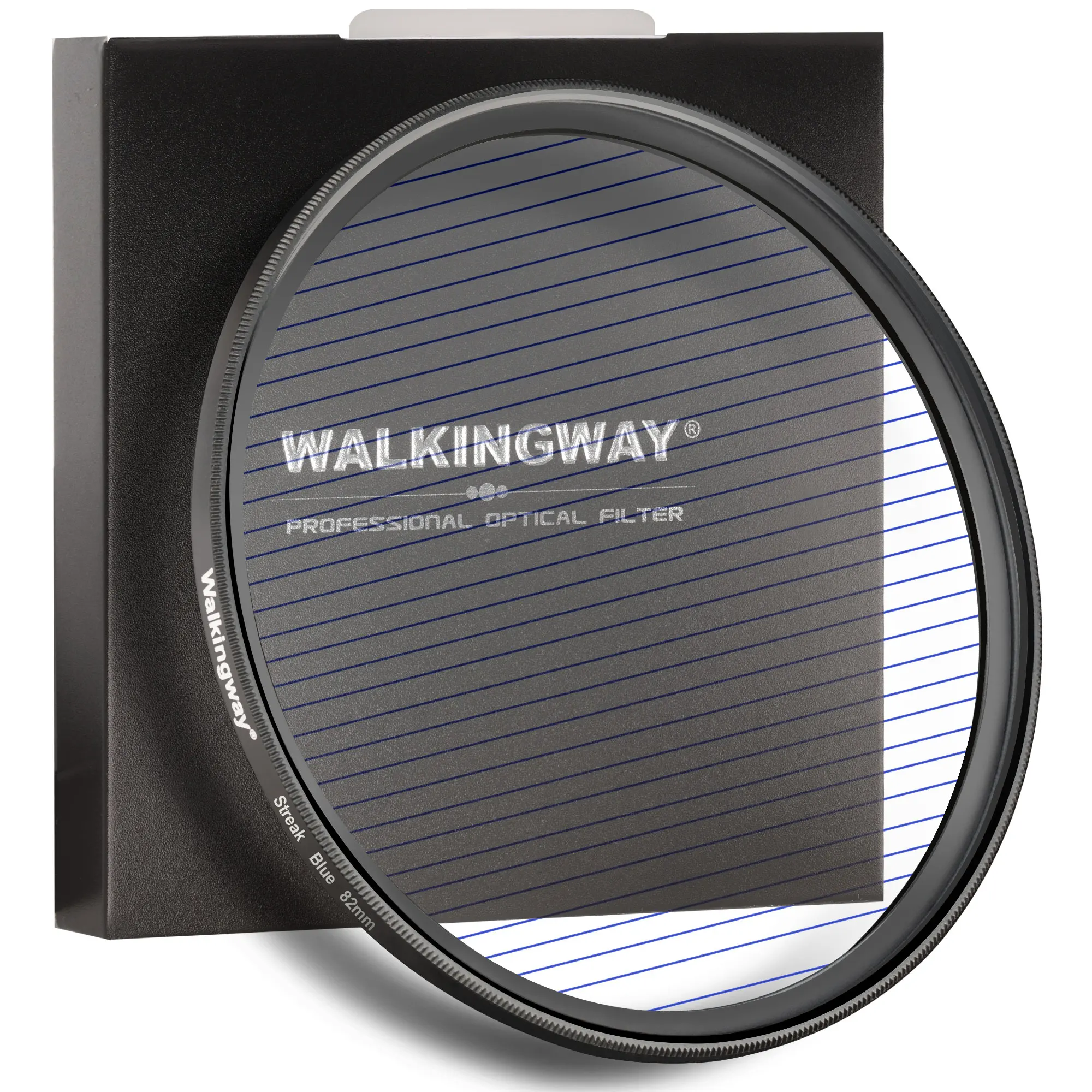 

Walkingway Streak Filters Blue Flare lens Filter Circular Cinematic 49 52 55 58 62 67 72 77 82MM Camera Filter for Camera