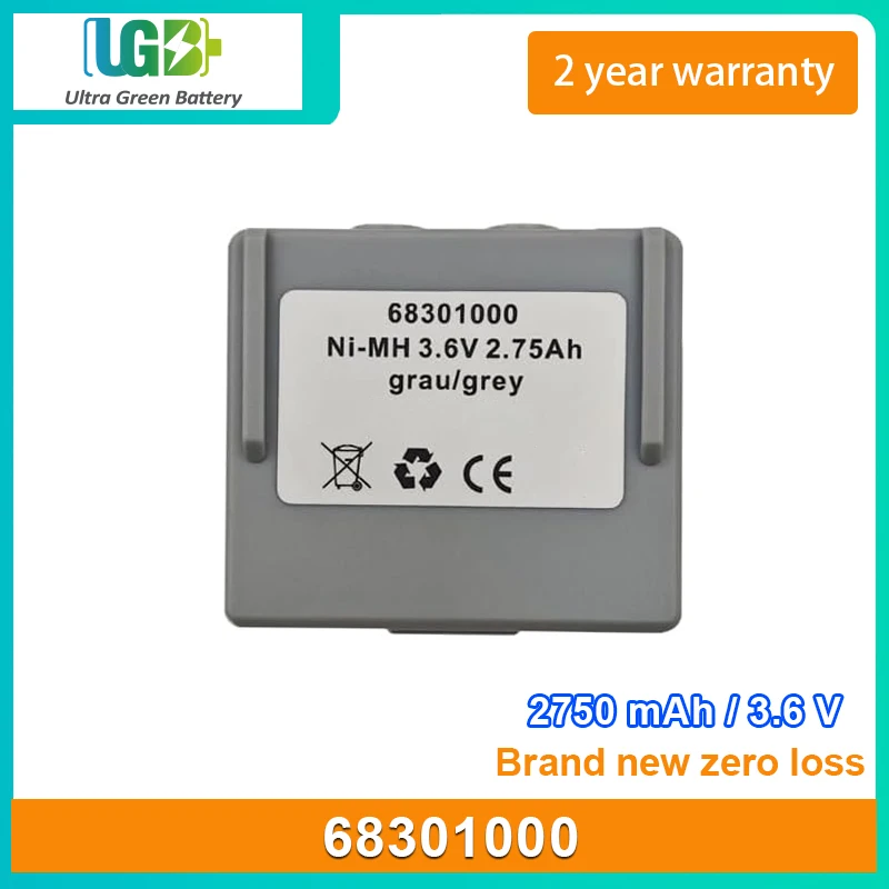 UGB Новая батарея для 68301000 перезаряжаемая 3 6 V 2750mAh
