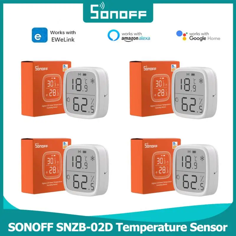 

SONOFF SNZB-02D Zigbee Smart Temperature Humidity Sensor LCD Smart Home Control Temperature Humidity Detector APP Monitoring