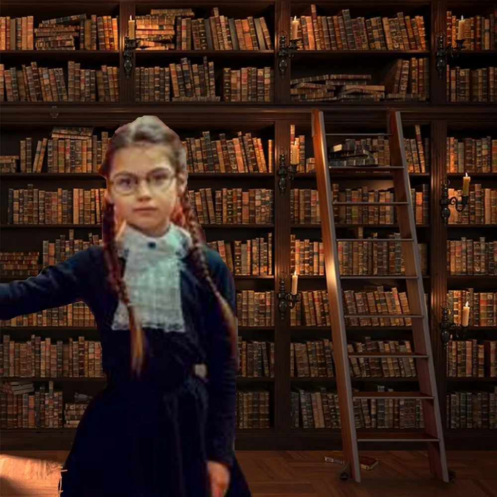 Классическая книжная полка фон для фотосъемки библиотека книжный шкаф