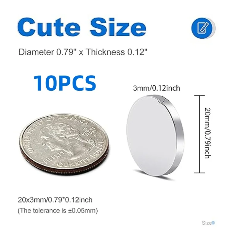 

Неодимовые магниты U-POLEMAG круглые 20x3 мм