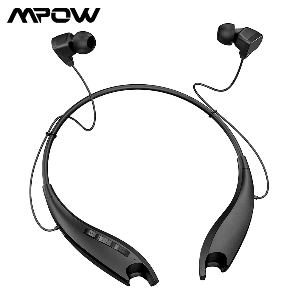 

MPOW Shark E1 Wireless Headphones Bass Bluetooth Earphones 5.0 Neckband Earbuds with Mic Sport Music Headset 22hrs Playtime