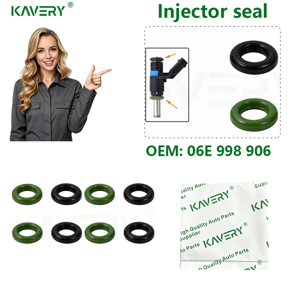 Фото Ремкомплект уплотнений топливных форсунок KAVERY 06E998906 для Audi A5 A6 A8 S4 S5 Q7 3.0L 2012-2019, замена, автоаксессуары №1