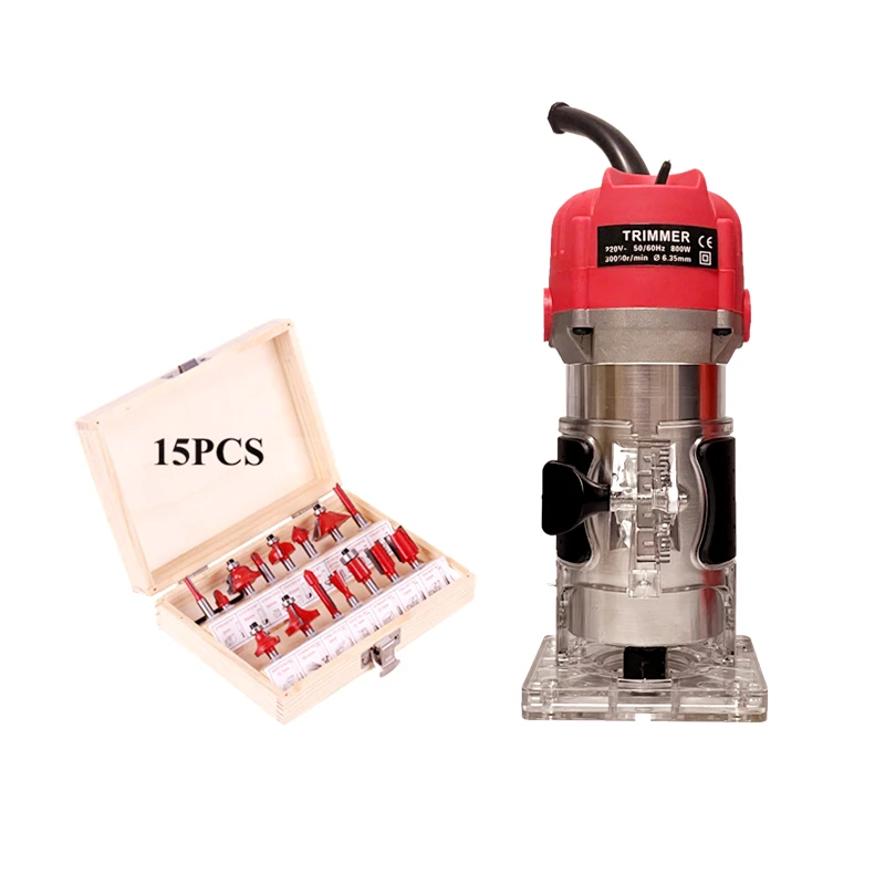 

800W 30000rpm Wood Router Tool Combo Kit Electric Woodworking Machines Wood Milling Engraving Slotting Trimming Machine