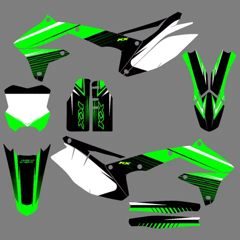 Пользовательский номер имя для Kawasaki 450 KXF 16-18 наклейки наклейки графический фоновый комплект для Kawasaki KXF 450 KX450F 2016 2017 2018