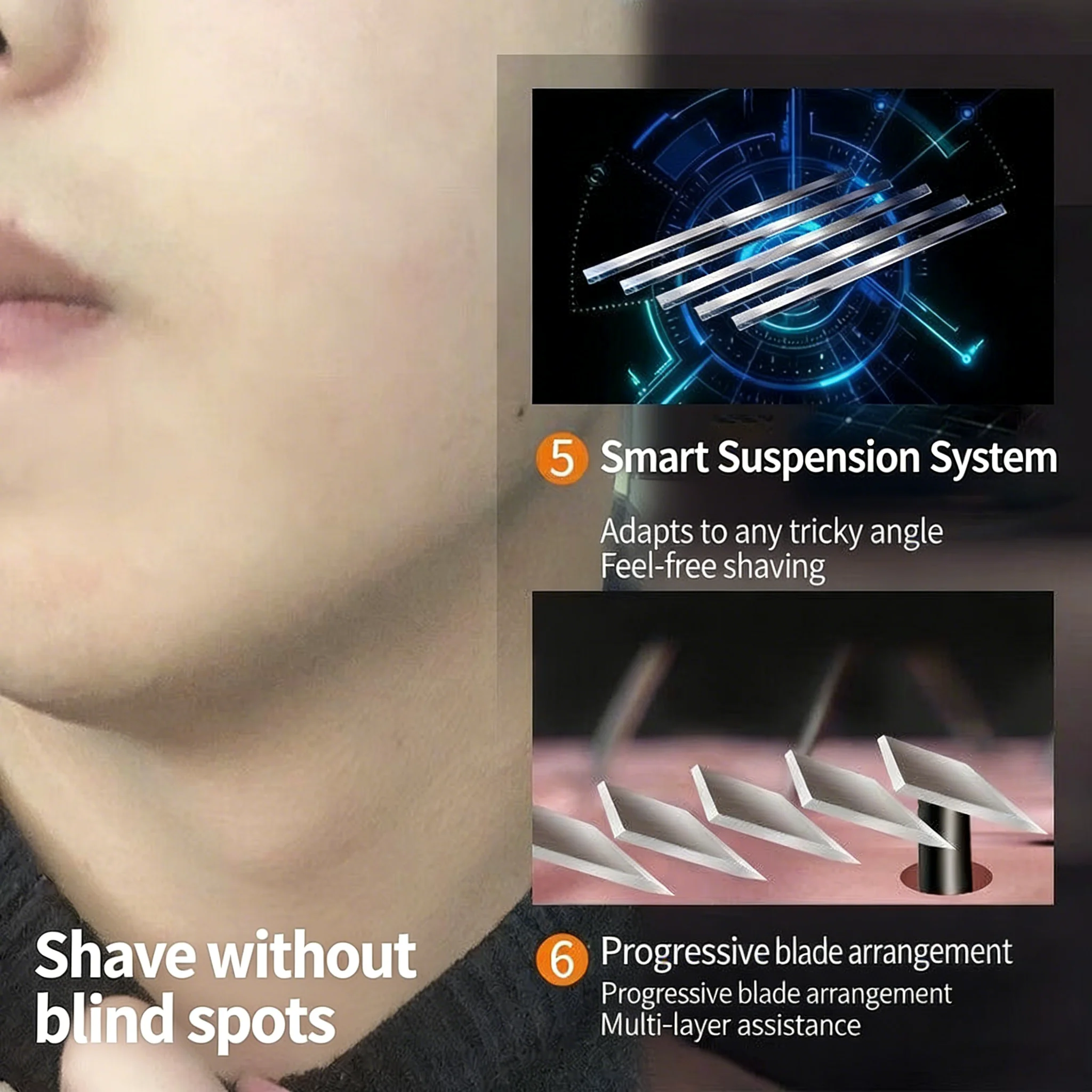 Фото Бритва Gillette ProGlide Shield для мужчин, 5-лезвийная, с прецизионным триммером, технологией Comfortglide, ручкой и 5 сменными кассетами №5
