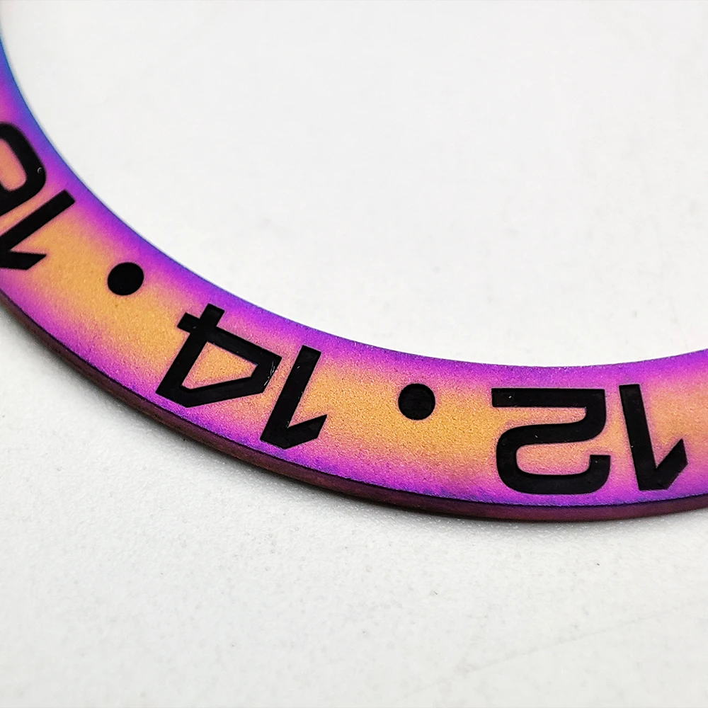 Часы модификации магазина 38 мм Цветные часы Безель высокое качество керамика GMT