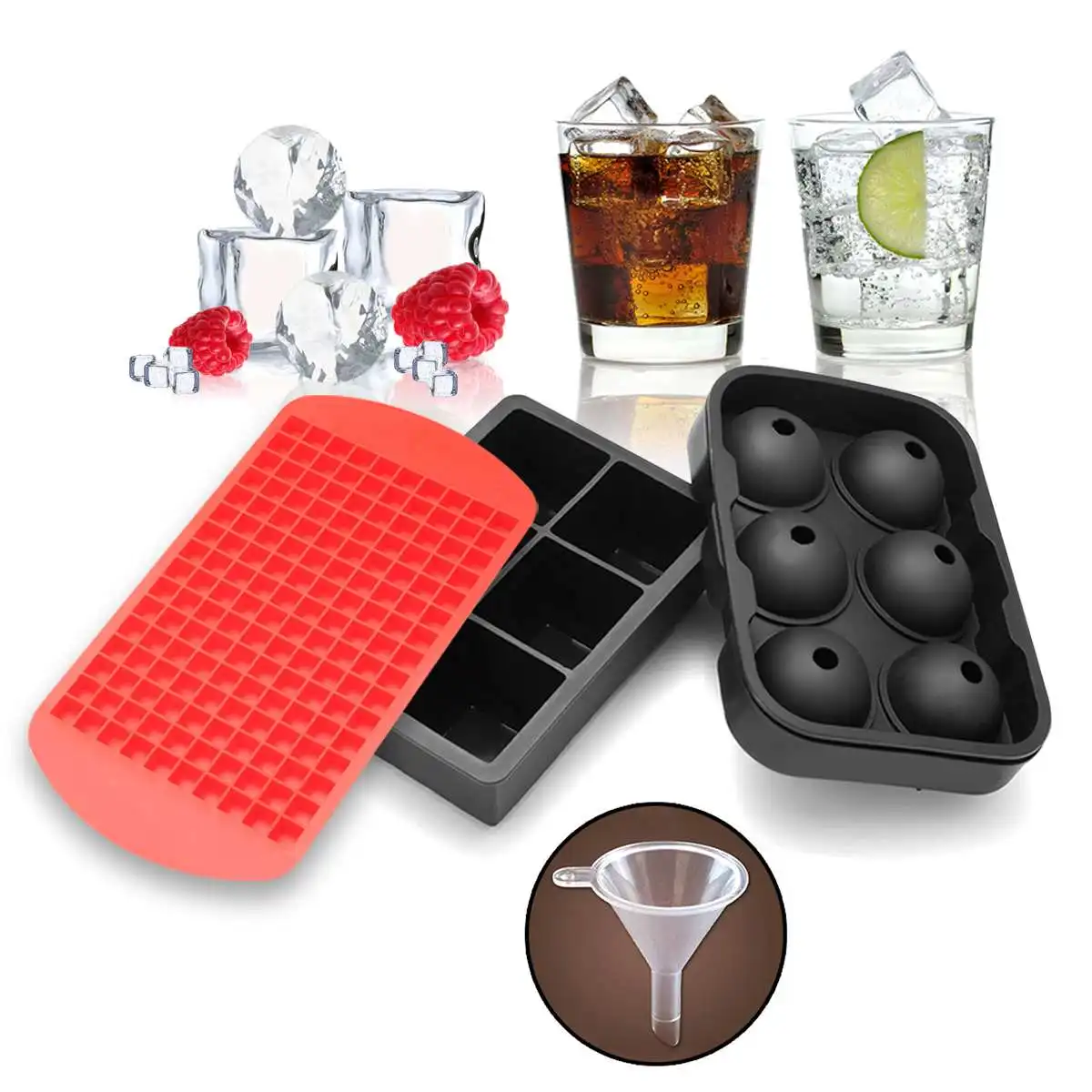 

4pcs Silicone Mold Ice Cube Maker Chocolate Mould Tray Ice Cream DIY Tool 3D Form Whiskey Wine Ice Cube Trays Molds