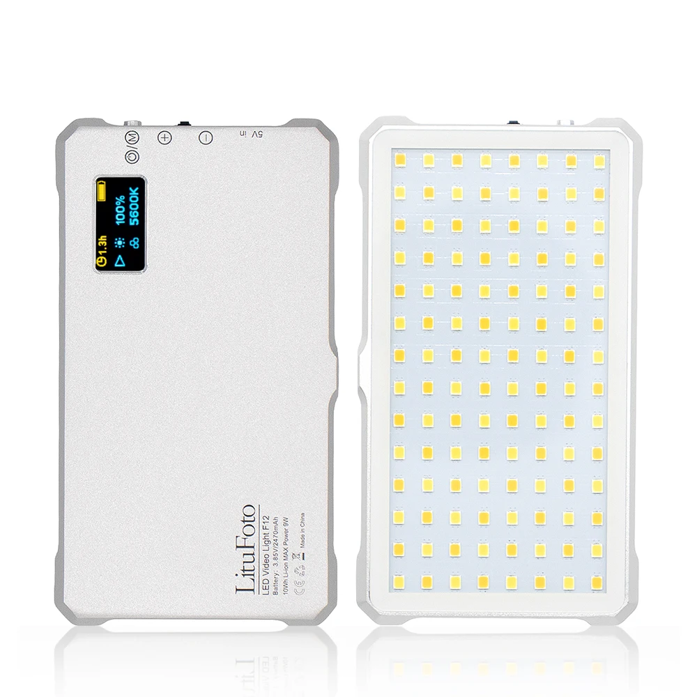 

LED-вспышка LituFoto с мягким диффузором, 3200-5600k, 9 Вт