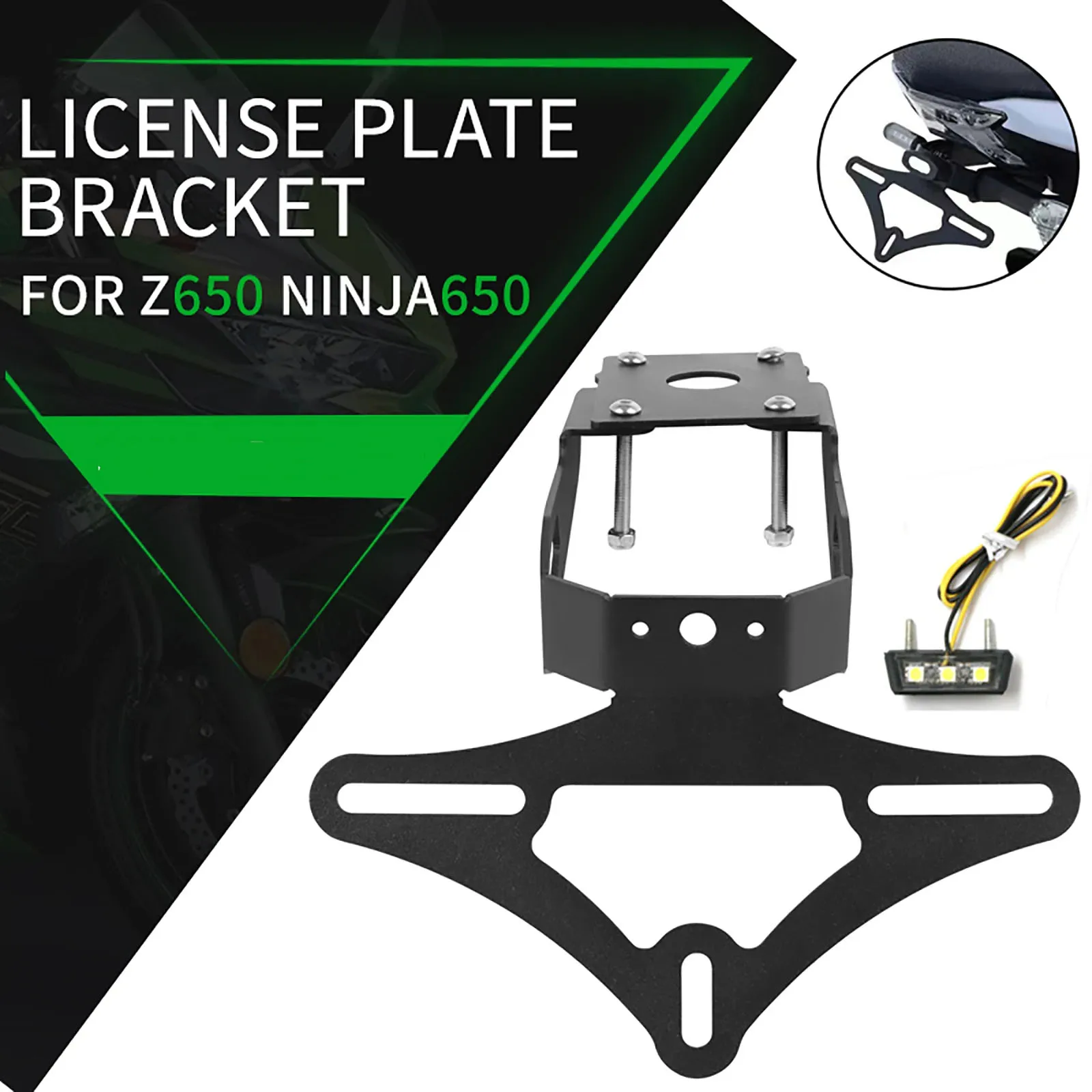 Задний номерной знак для мотоцикла KAWASAKI NINJA 650 NINJA650 Z со светодиодной подсветкой