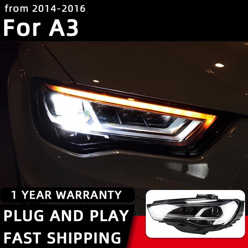Car Styling Headlights for AUDI A3 led Matrix LED Headlight 2014-2016 Head Lamp DRL Signal Projector Lens Automotive Accessorie