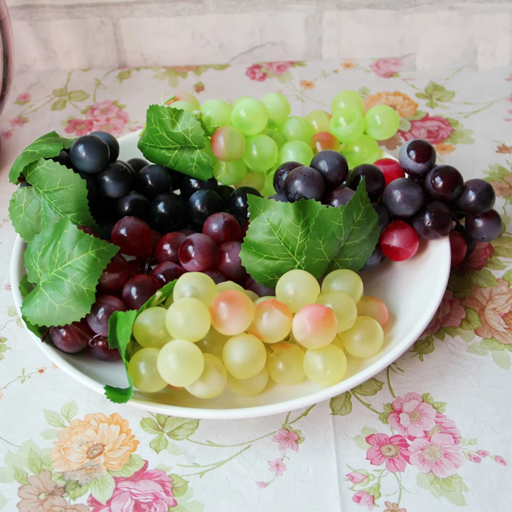 

5pcs Artificial Grapes Decorative Reusable Simulation Fruits Photography Props Table Decoration Hanging Ornaments