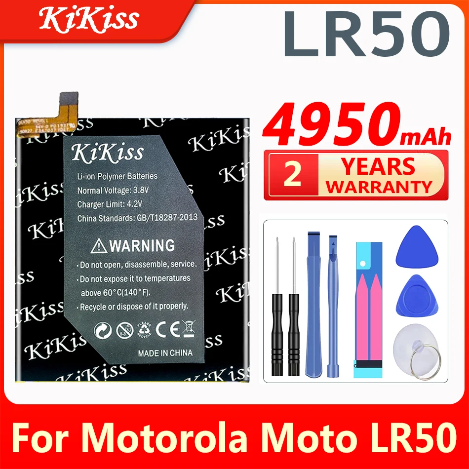 

Сменная батарея KiKiss 4950 мАч LR50 для Motorola Moto LR50 ACCU, литиевая батарея, запасная батарея
