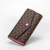 woman wallet long luxury brand vintage purse designer wallet for women 2022 leather money holder new money clip wallet