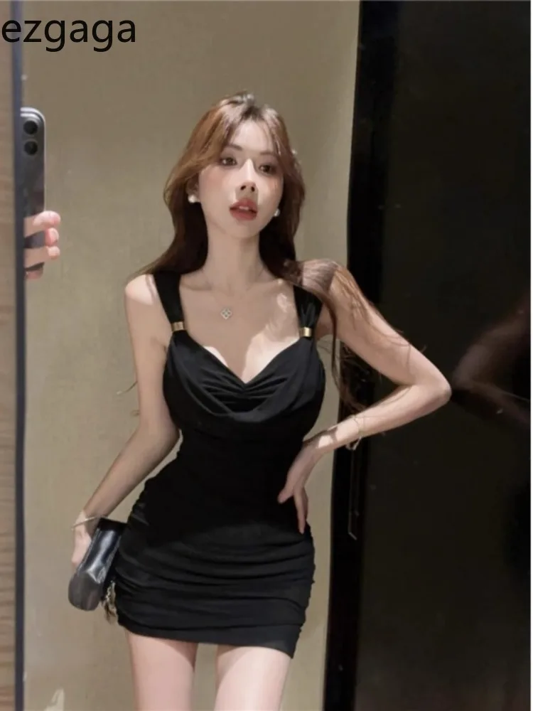 Мини-платья Ezgaga женские элегантное облегающее Сетчатое платье без рукавов с
