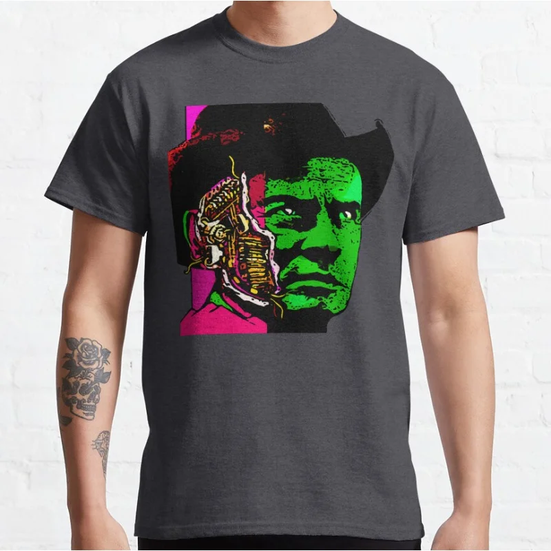 Gunslinger Future World ковбой 80-х годов Винтаж scifi Westworld фильм ужасов Графические футболки