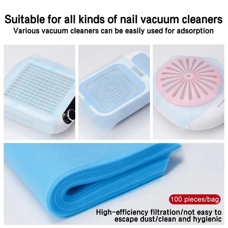 100 шт. пылеуловитель для дизайна ногтей фильтровальная бумага аксессуары