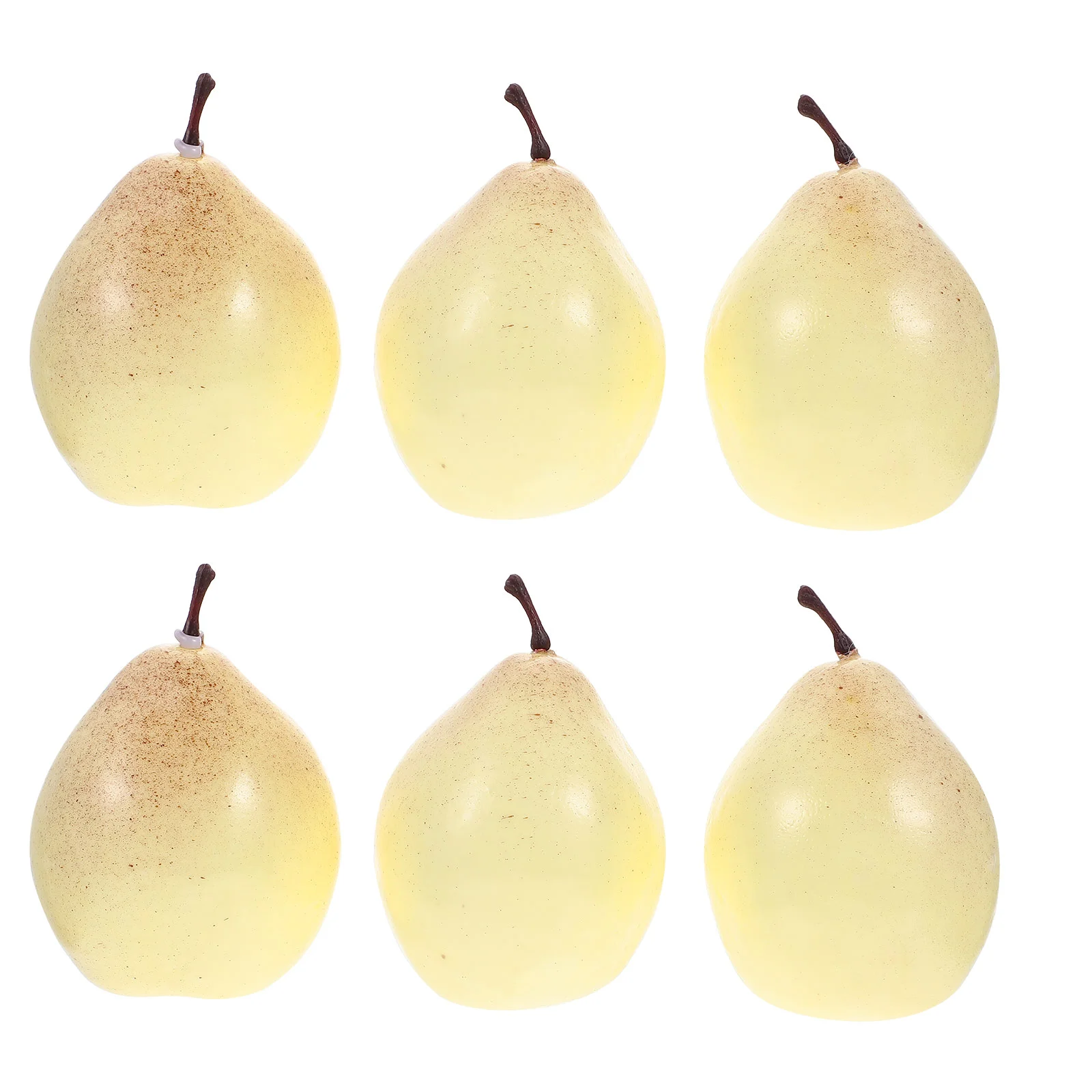 

6 Pcs Nativity Ornaments Kids House Diy Toy Fake Fruit Vegetable Fruit Model Fake Pear Artificial Pear