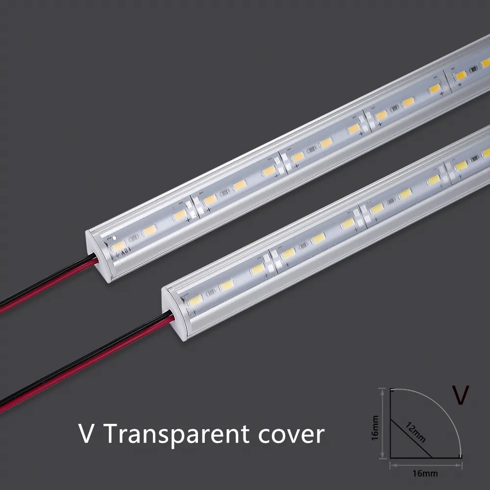 1-20 Шт. Светодиодный Алюминиевый Жесткий Светильник 12 В 50 См V-образный 36