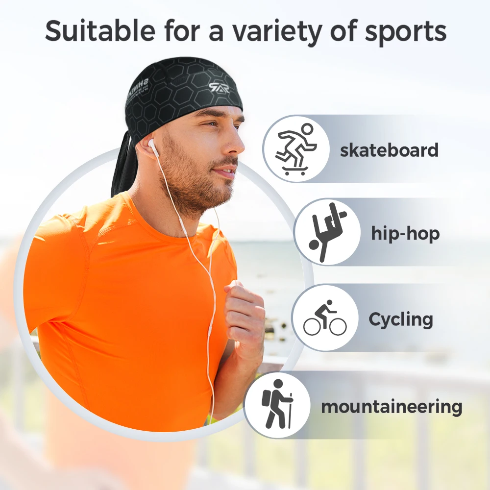 Sports Pirate Headscarf Cap Quick Dry Sunscreen Running Riding MTB Bicycle Cycling Bandana Men Summer Headwear Headband Hat