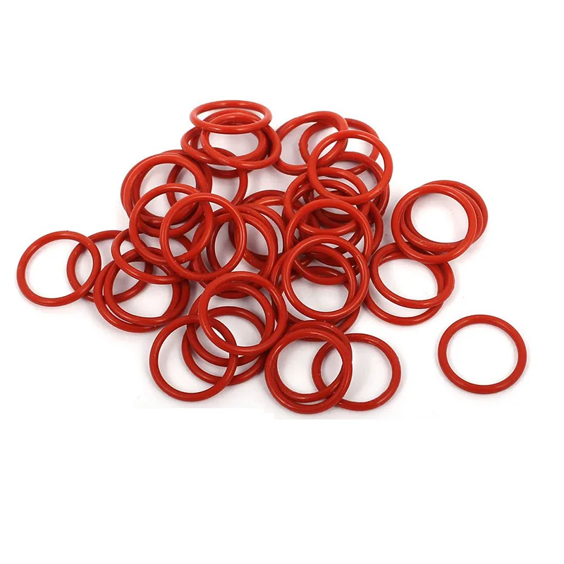 

15PCS Red Silicone O Ring Seal Thickness 1.5mm OD32/33/34/35/38/40/45/50mm Rubber O-Ring Seal Gasket Washer Resist Oil and Heat