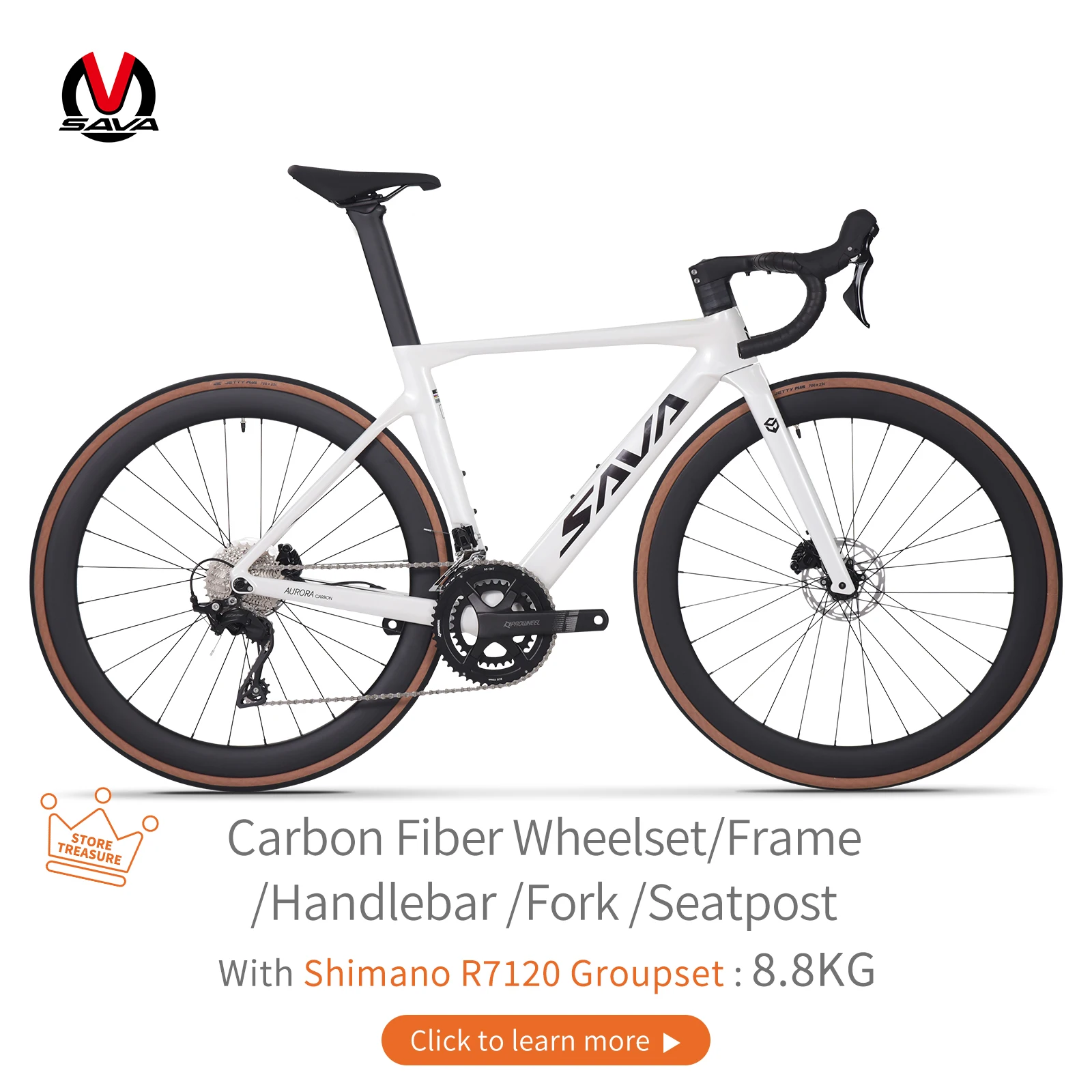 Шоссейный велосипед SAVA R08-7120 из углеродного волокна