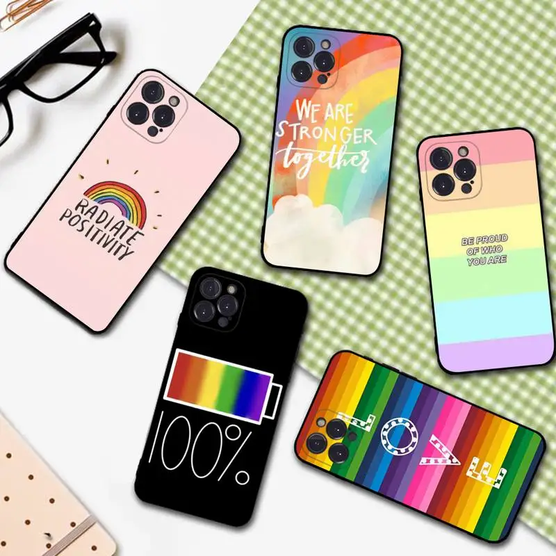 

cartoon Rainbow Phone Case For iPhone 6 7 8 Plus 11 12 13 14 Pro SE 2020 MAX Mini X XS XR Back Funda Cover