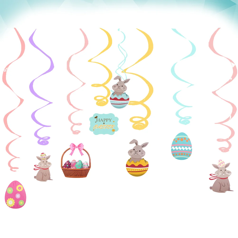 

1 Set Spiral Hanging Decor Chic Unique Creative Easter Decor for Festival Home Party