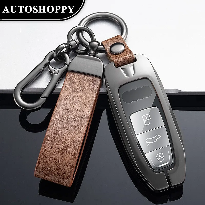 Металлический чехол для дистанционного ключа автомобиля брелок Audi A3 A4 B9 A6 A7 4K A8