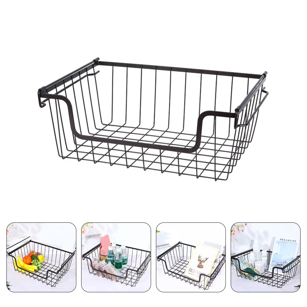 

1 шт. простая квадратная корзина для хранения, декоративная корзина для фруктов, корзина для закусок, прочная корзина для кухни, ванной комна...