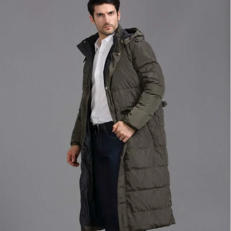 

Aootti Winter Coat Male Fashion Abrigos 2022 Thick Warm 90% Duck Down Jacket Hooded Men Light Long Jackets Hiver Coats 2022203