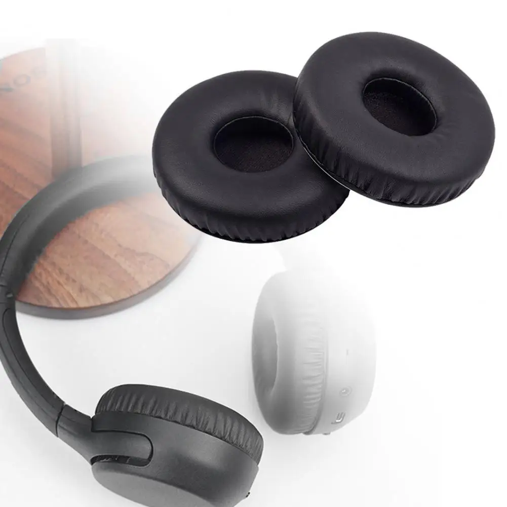 

1 Pair Headset Cover Flexible Protein Faux Leather Noise Reduction Earmuff for Sony WH-XB700