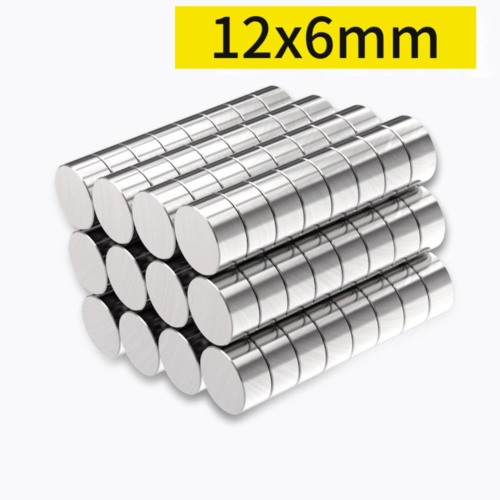 

12x6mm Super Powerful Strong Bulk Round NdFeB Neodymium Disc Magnets Dia 12mm x 6mm N35 Rare Earth Magnet 12*6mm
