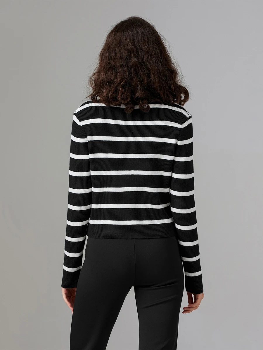 Женские свитера на пуговицах повседневные легкие вязаные кардиганы в полоску с