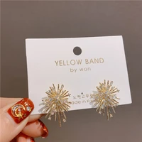 luxury brand gold color star earrings for women 2022 new fashion crystal pearl geometric dangle earrings female wedding jewelry