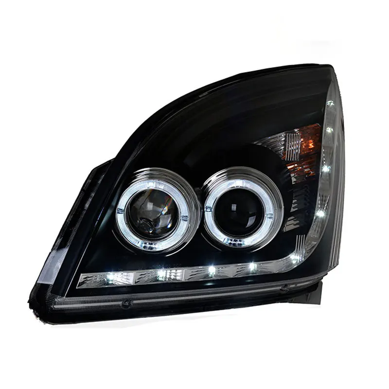 Стайлинг автомобиля для Toyota Lander Cruiser Prado Фара 03-09 Светодиодная фара DRL Hid Head Lamp Angel Eye